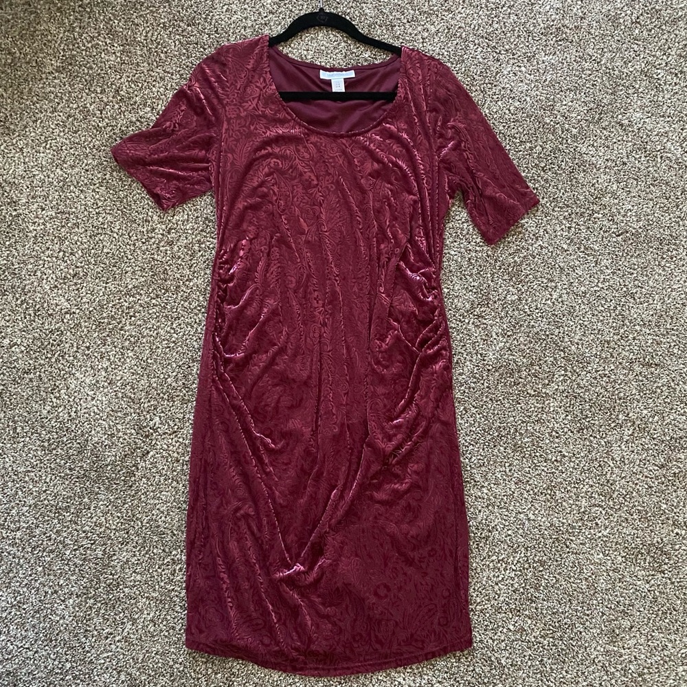 Velvet Maternity Dress